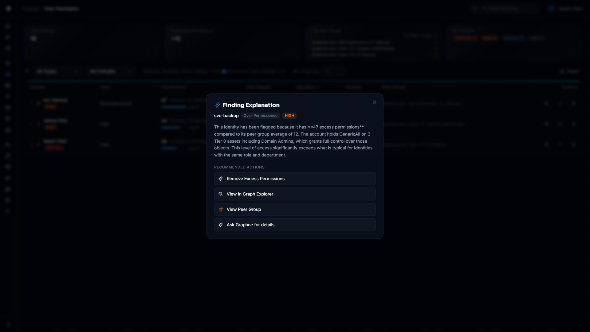 Finding Explanation Dialog
